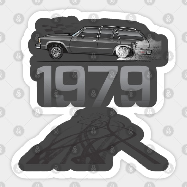 79 Burning out malibu Sticker by JRCustoms44